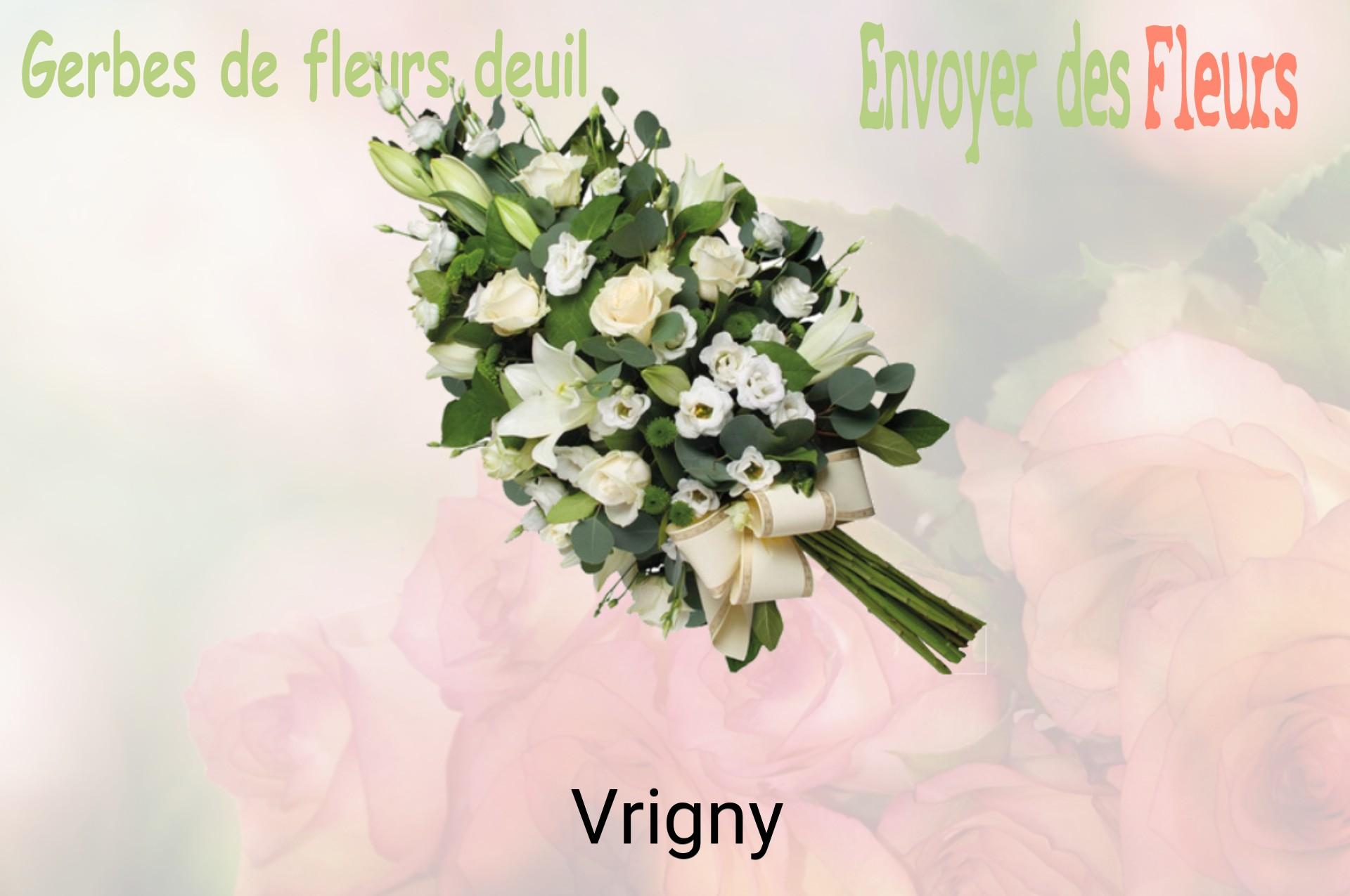 Gerbe de fleurs de deuil livrée à Vrigny
